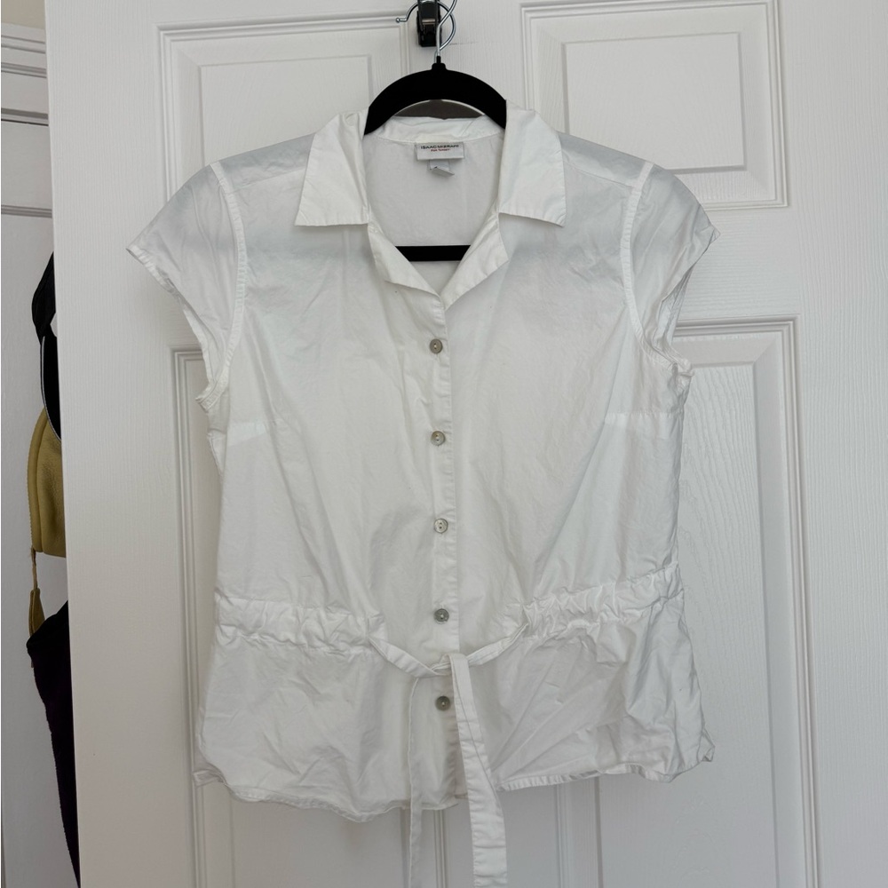 Isaac Mizrahi White Button-Down Shirt